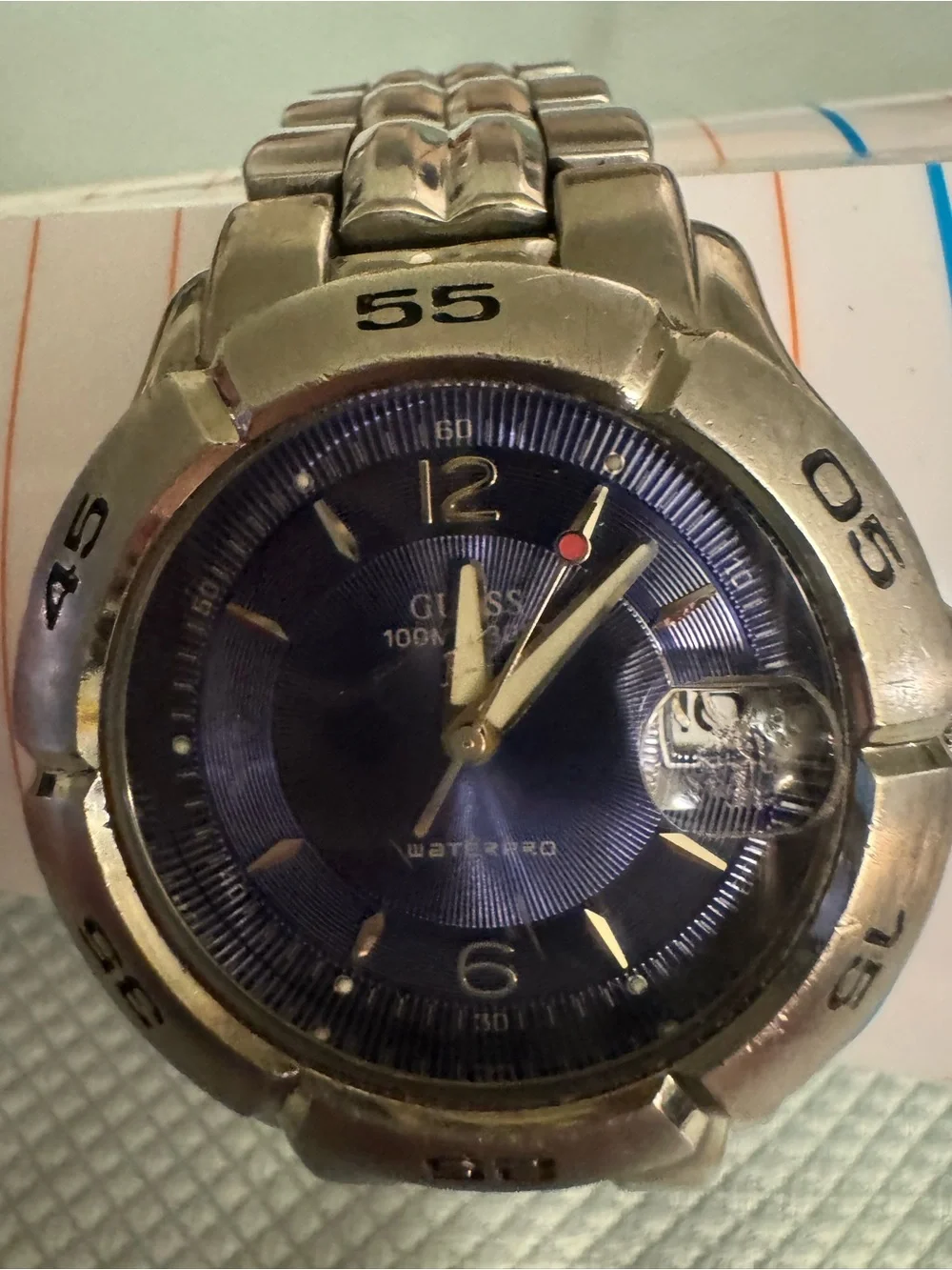 Guess wristwatch featuring